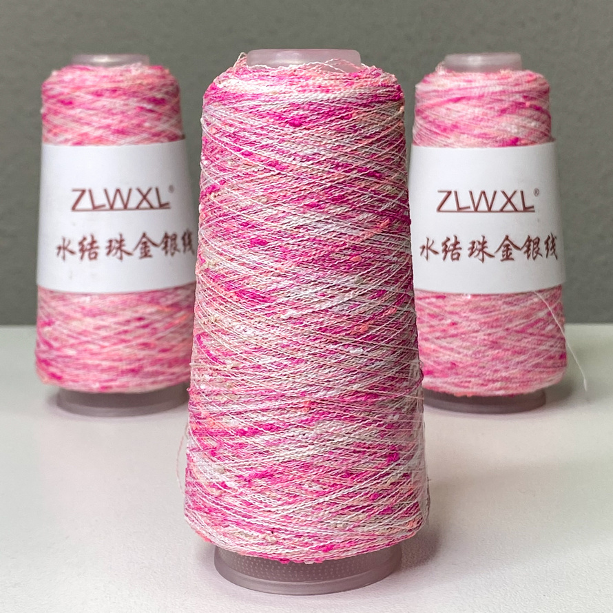 Узелковый люрекс 065 (малиновая карамель)