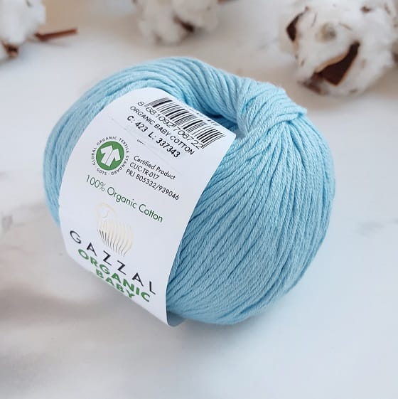 Gazzal Organic Baby Cotton (423 голубой)