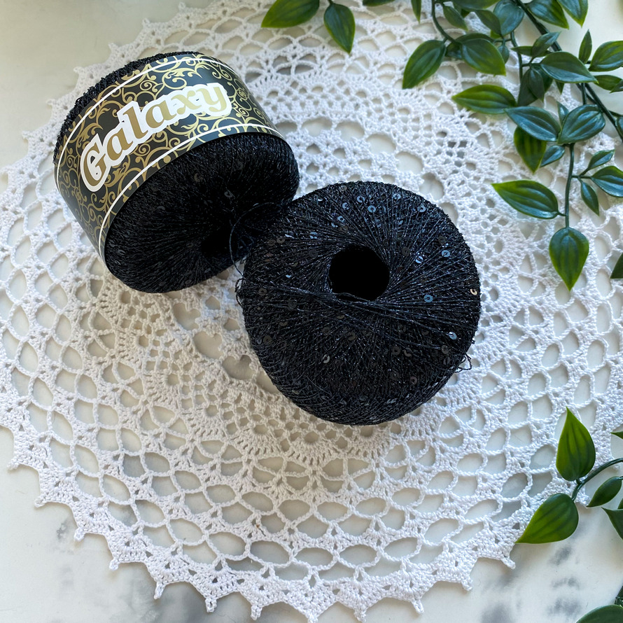 Galaxy 106 (черный с черными пайетками)