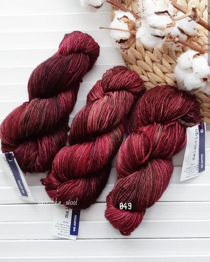 Malabrigo RIOS (049 красный/вишнёвый)