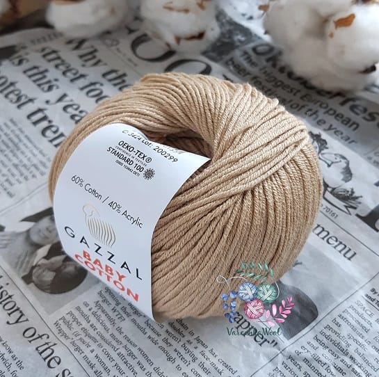 Gazzal Baby Cotton (3424 песочный)